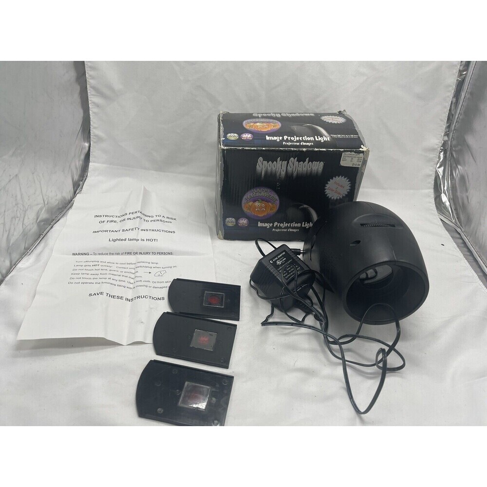 SPOOKY SHADOWS Image Projection Light HALLOWEEN 3 Color Slides